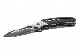 Cuchillo de cierre COBRA 20cm con cierre de seguridad plata