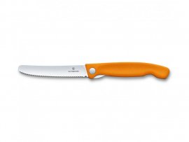 Cuchillo plegable para verdura Victorinox filo ondulado Naranja
