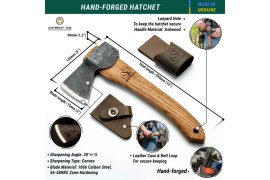 Hacha compacta BeaverCraft para tallado en madera AX1 2