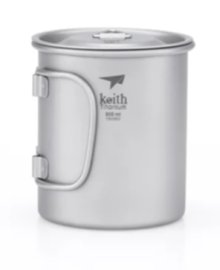 Taza de titanio Keith con tapa 300ml 2