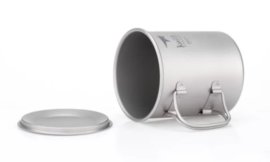 Taza de titanio Keith con tapa 450ml 4