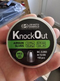 Opinión: Balines JSB KO Slugs MKII 6,35mm 150ud - 1