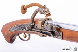 Réplica de pistola con llave de mecha, Japón 1800 3