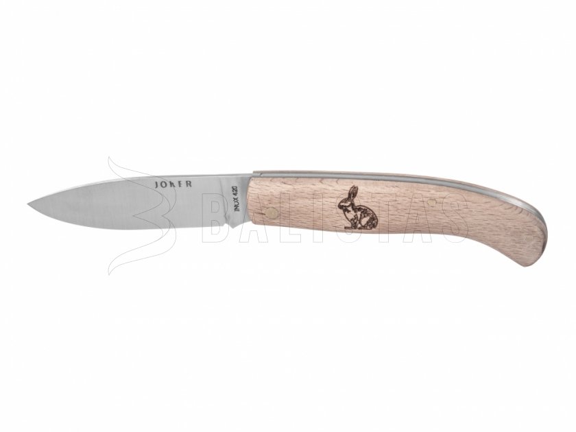 Cuchillo Joker NH78-7 madera motivo conejo 8 cm