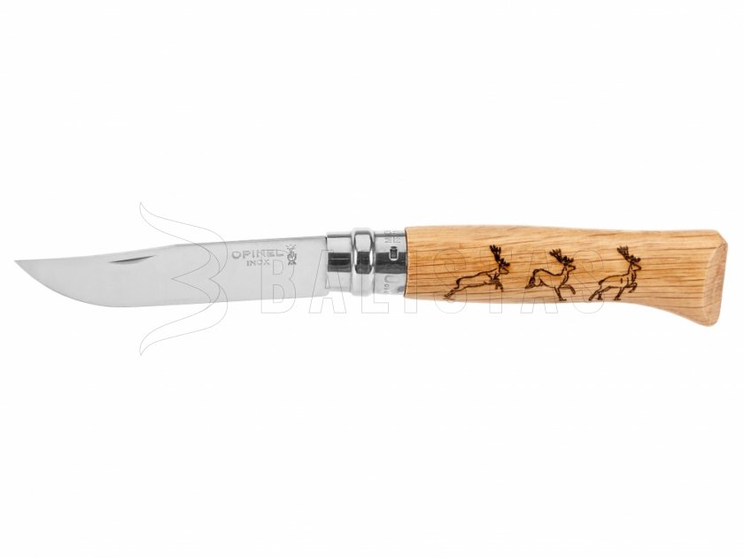 Navaja Opinel 8 Inox Haya Inox Motivo Ciervo