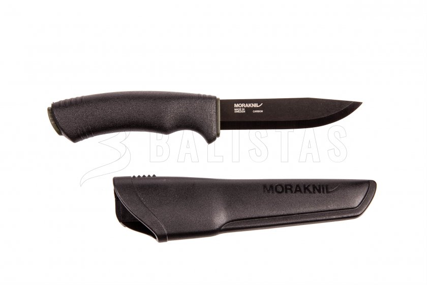Cuchillo Morakniv Bushcraft negro sin dentado