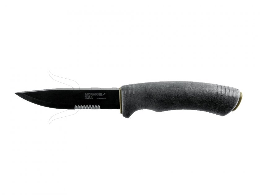 Cuchillo Morakniv Bushcraft SRT negro dentado