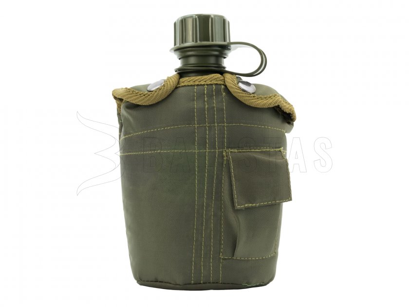 Cantimplora en funda MFH verde