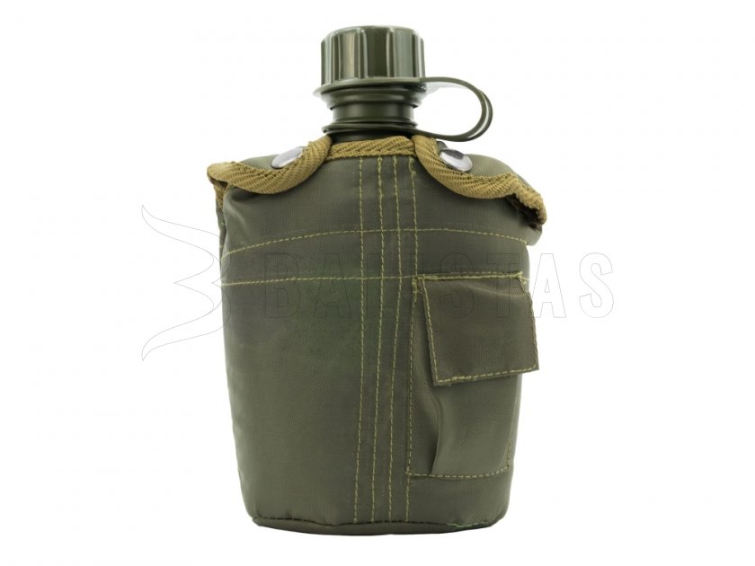 Cantimplora en funda MFH verde