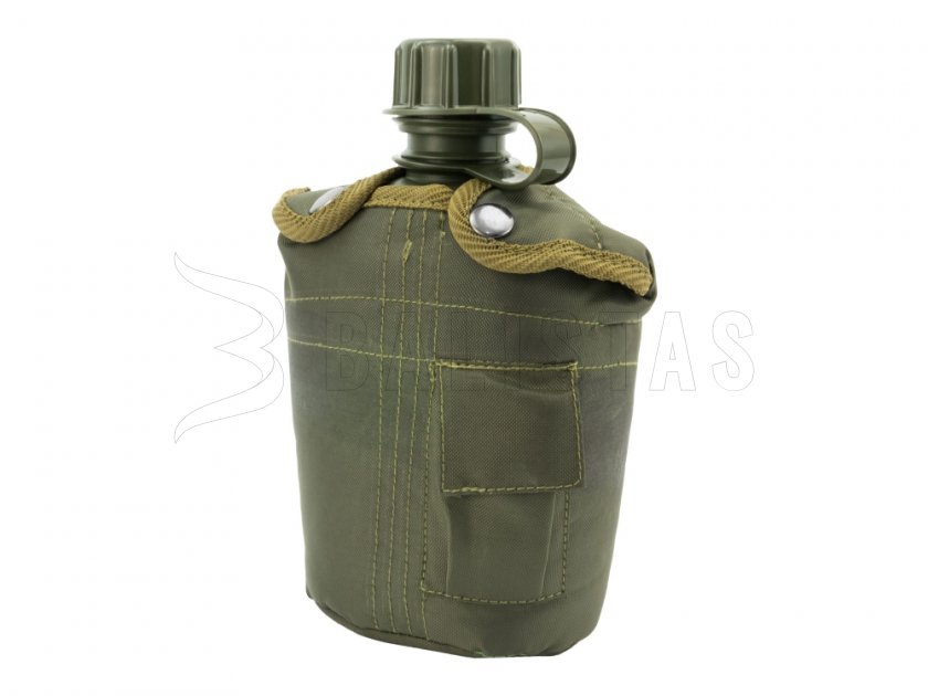 Cantimplora en funda MFH verde