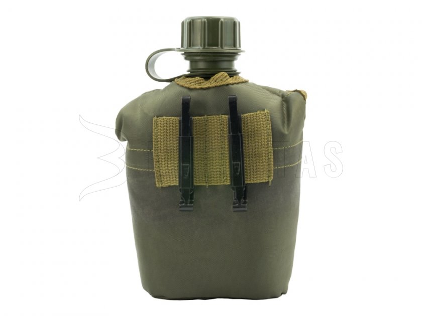 Cantimplora en funda MFH verde