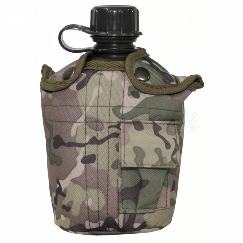 Cantimplora en funda MFH camo