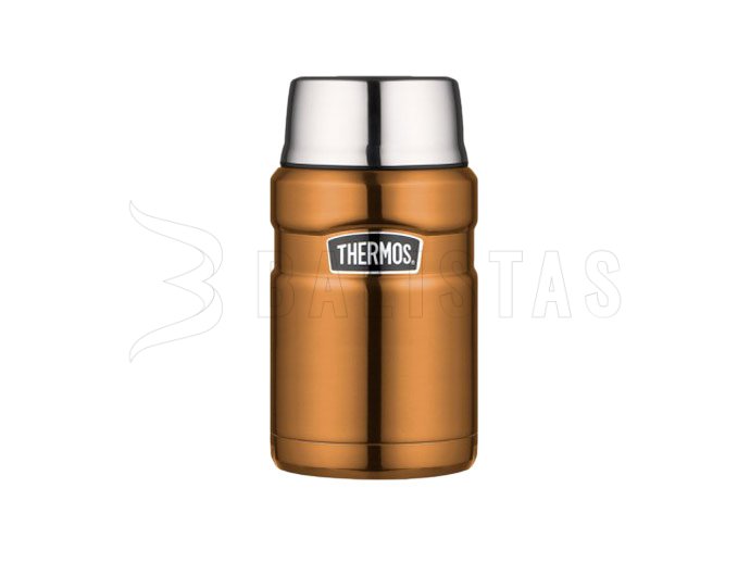 Fiambrera térmica con cuchara Thermos King 0,71 l marrón
