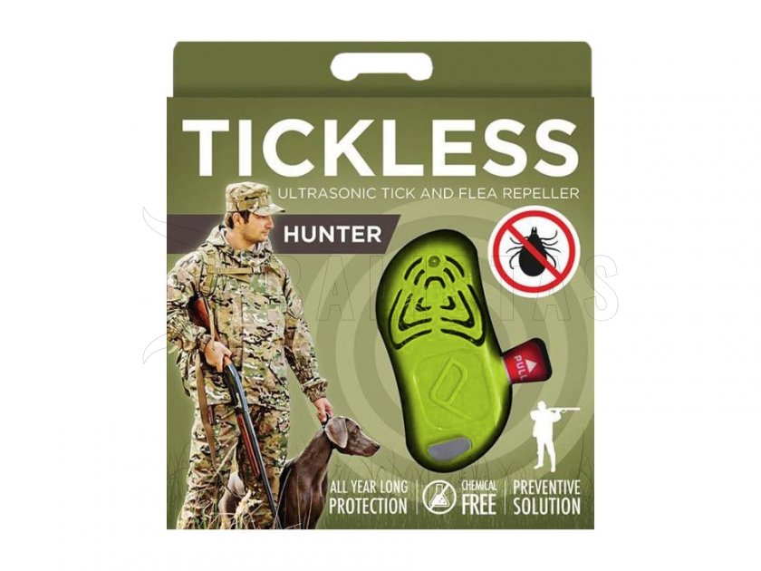 Repelente de garrapatas para cazadores Tickless green