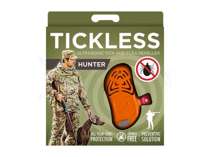 Odpuzovač de garrapatas para cazadores Tickless naranja