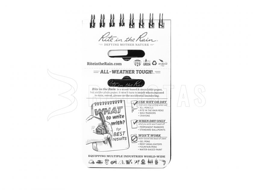 Bloc de notas impermeable Rite in the Rain 735 3x5 negro