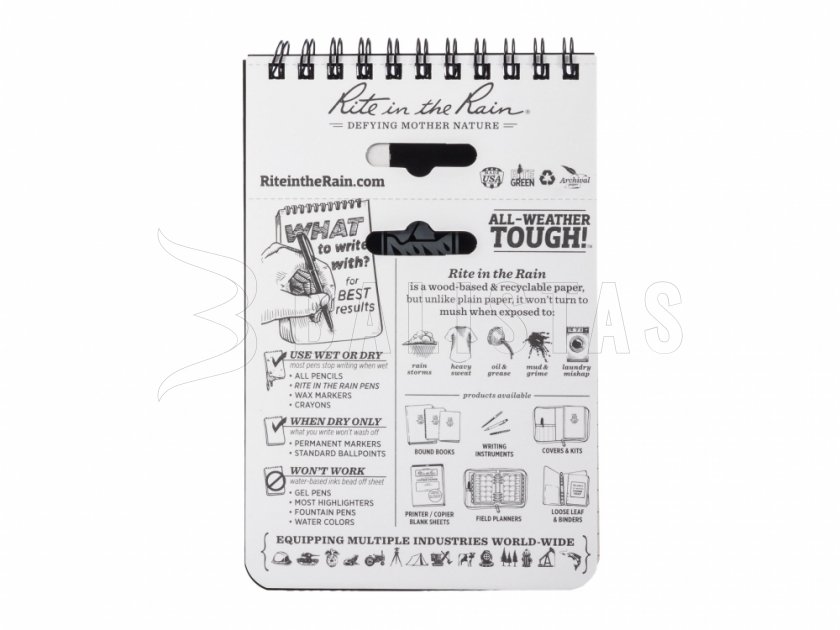 Cuaderno impermeable Rite in the Rain 746 4x6 negro