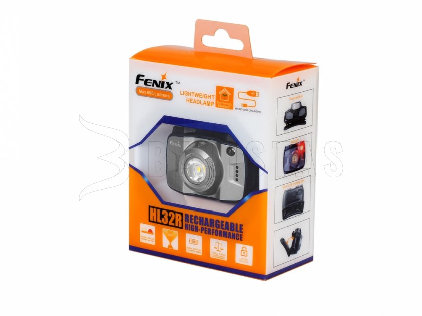 Linterna frontal LED Fenix HL32R gris