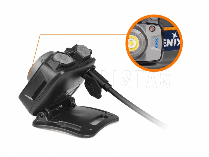 Linterna frontal LED Fenix HL32R gris
