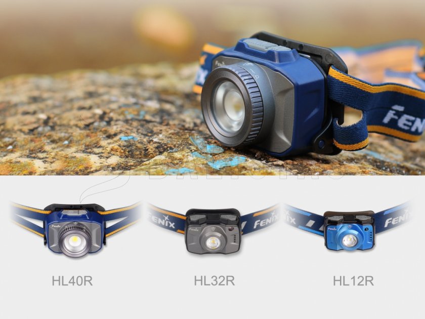 Linterna frontal LED Fenix HL32R gris