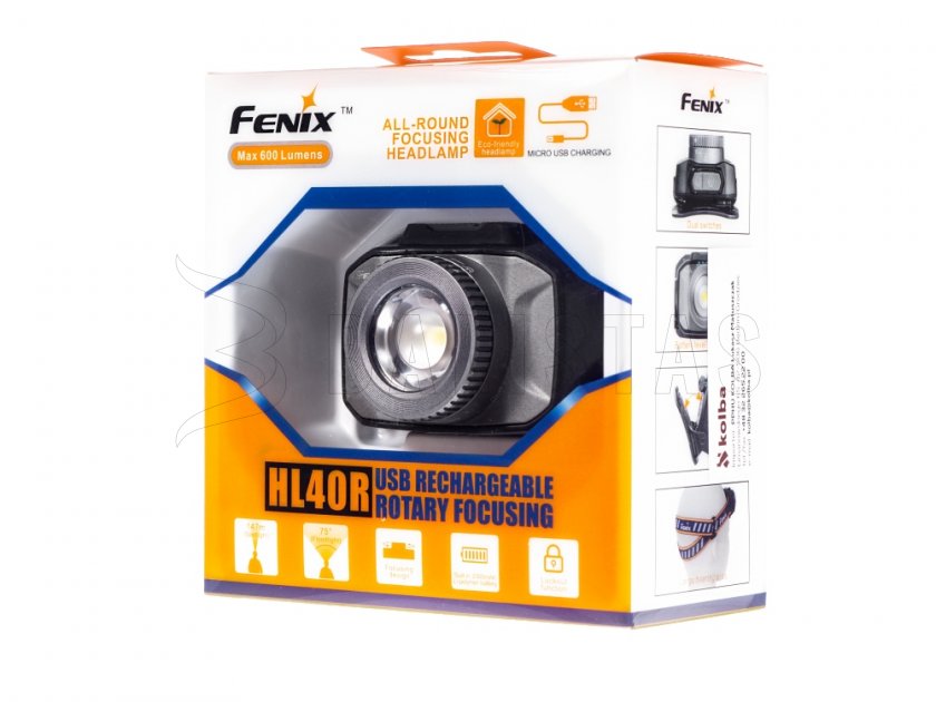 Linterna frontal Fenix HL40R LED gris