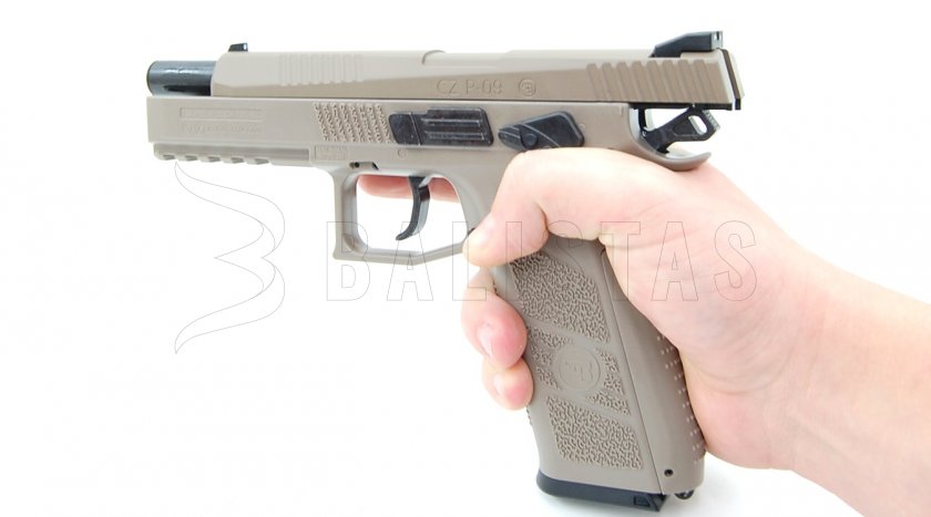 Pistola de aire comprimido ASG CZ P-09 FDE Blowback 4,5mm