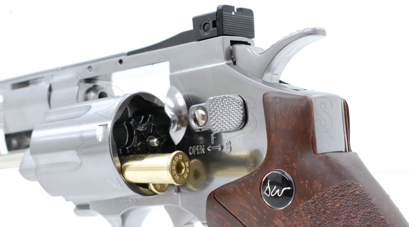 Revólver de aire ASG Dan Wesson 8" Silver 4,5mm