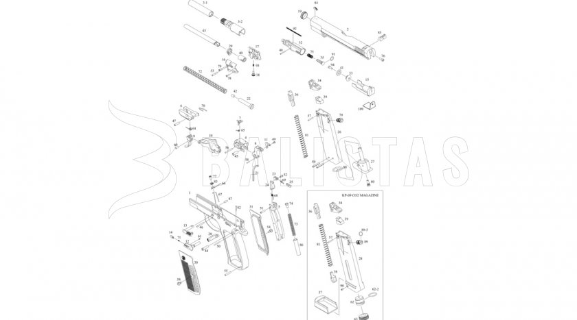 Pistola de aire ASG CZ-75 Blow Back 4,5 mm