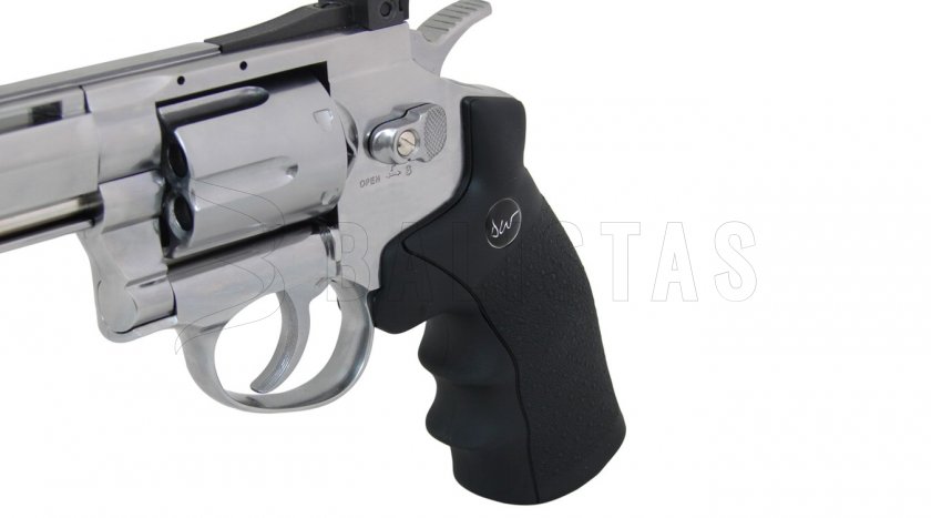 Revólver de aire comprimido ASG Dan Wesson 6" plata para perdigones de 4,5mm