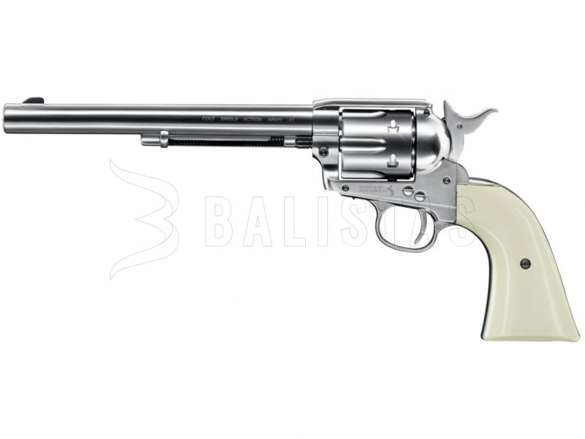 Revólver de aire comprimido Umarex Colt SAA 45 7,5" níquel diabolo 4,5mm