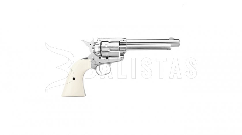 Revólver de aire Umarex Colt SAA .45 Diabolo níquel 4,5 mm