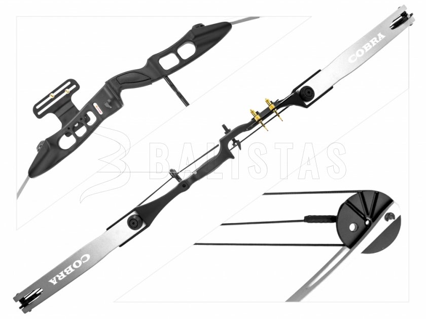 Bow Perfect Line Cobra 55lb plata izquierda