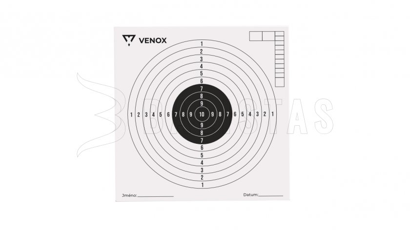 Dianas para carabina de aire Venox 14x14 100 uds