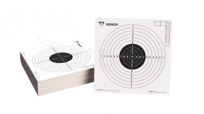 Dianas para carabina de aire Venox 14x14 100 uds