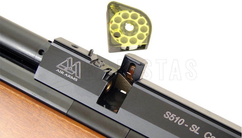 Carabina de aire comprimido Air Arms S510 4,5mm Nogal Izquierdo