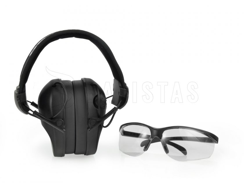 RealHunter Active Pro Auriculares + Gafas Negras