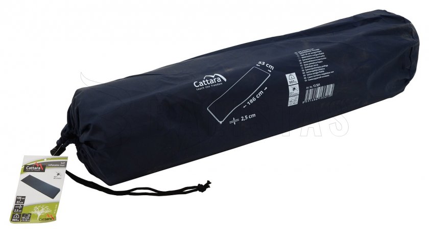 Colchoneta autoinflable Cattara 2,5cm azul