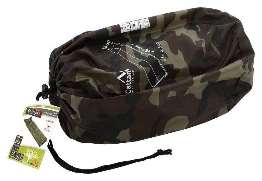 Esterilla autoinflable Cattara Navy 2,5cm con almohada