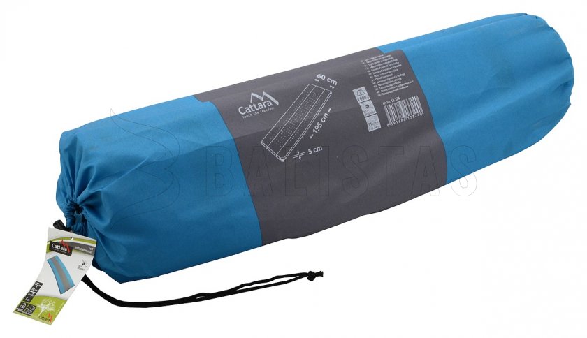 Colchoneta autoinflable Cattara 5cm azul-gris