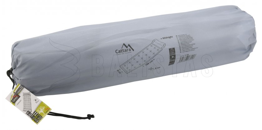 Colchoneta autohinchable para coche Cattara Midnight 180x66x4cm con cojín