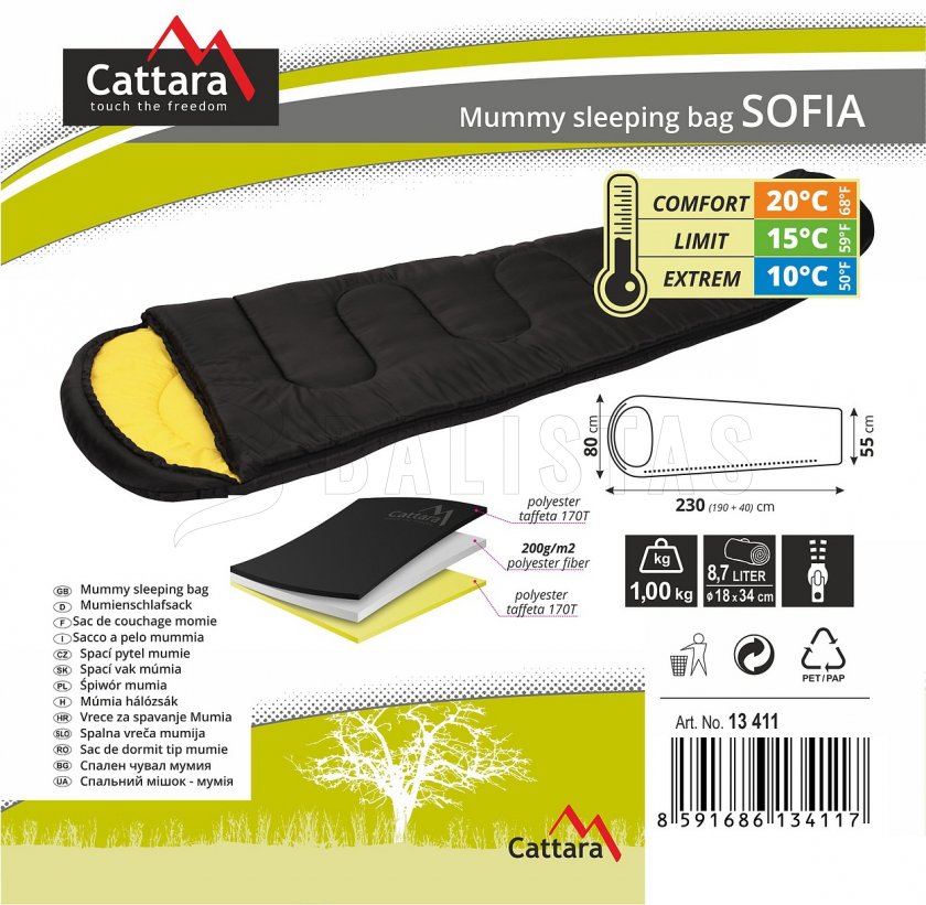Saco de dormir momia Sofia 210cm