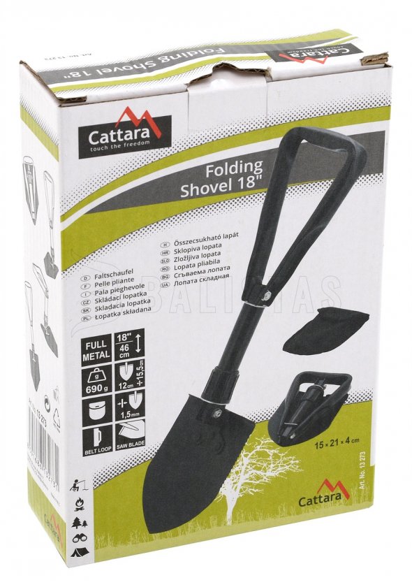 Pala plegable metálica 46 cm