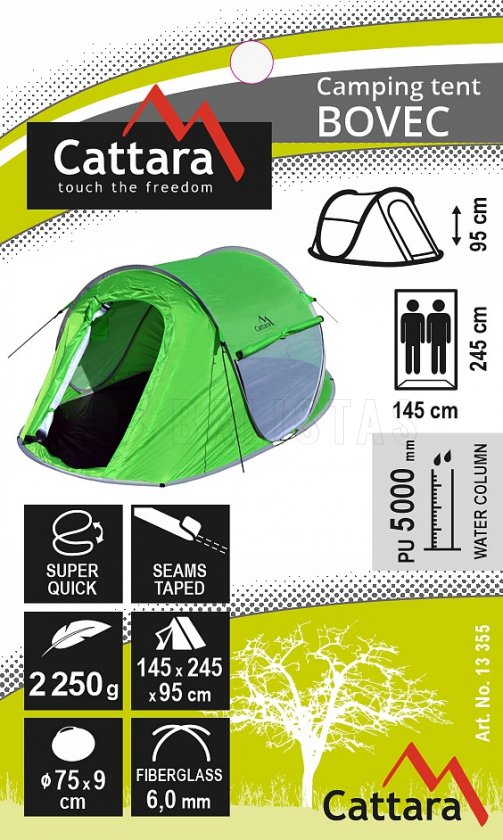 Tienda BOVEC para 2 personas 245x145x95 cm