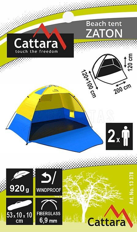 Tienda de playa ZATON 200x120x120 cm