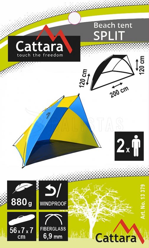 Tienda de playa SPLIT 200x120x120 cm