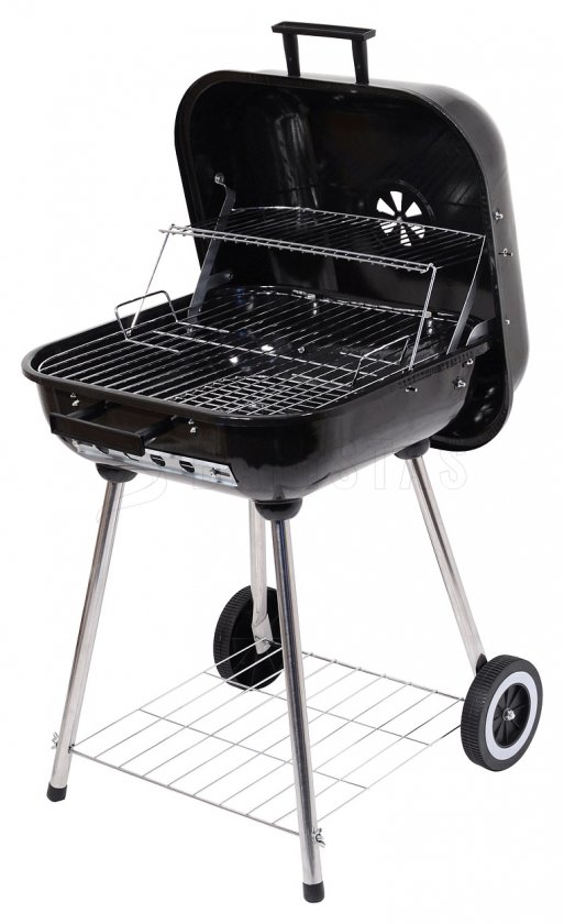 Parrilla de carbón vegetal rectangular Trapani 46 cm