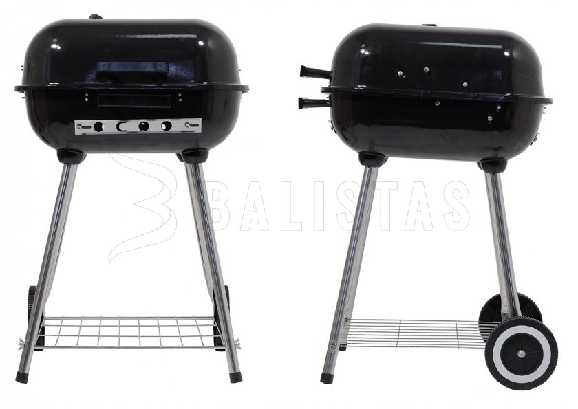 Parrilla de carbón vegetal rectangular Trapani 46 cm