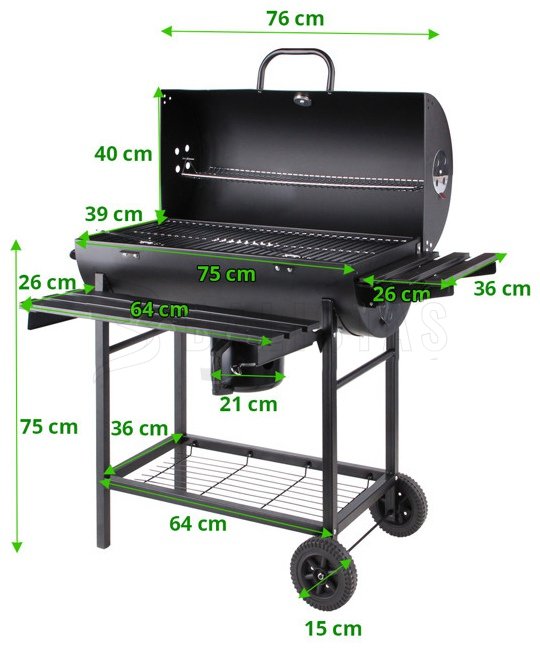 Gril Barrel de carbón vegetal (99512)