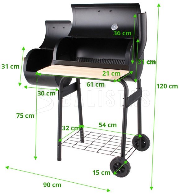 Ahumador parrilla de carbón (99513)