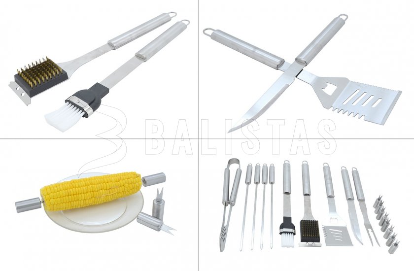 Juego de utensilios para asar 18 piezas Maletín ALU